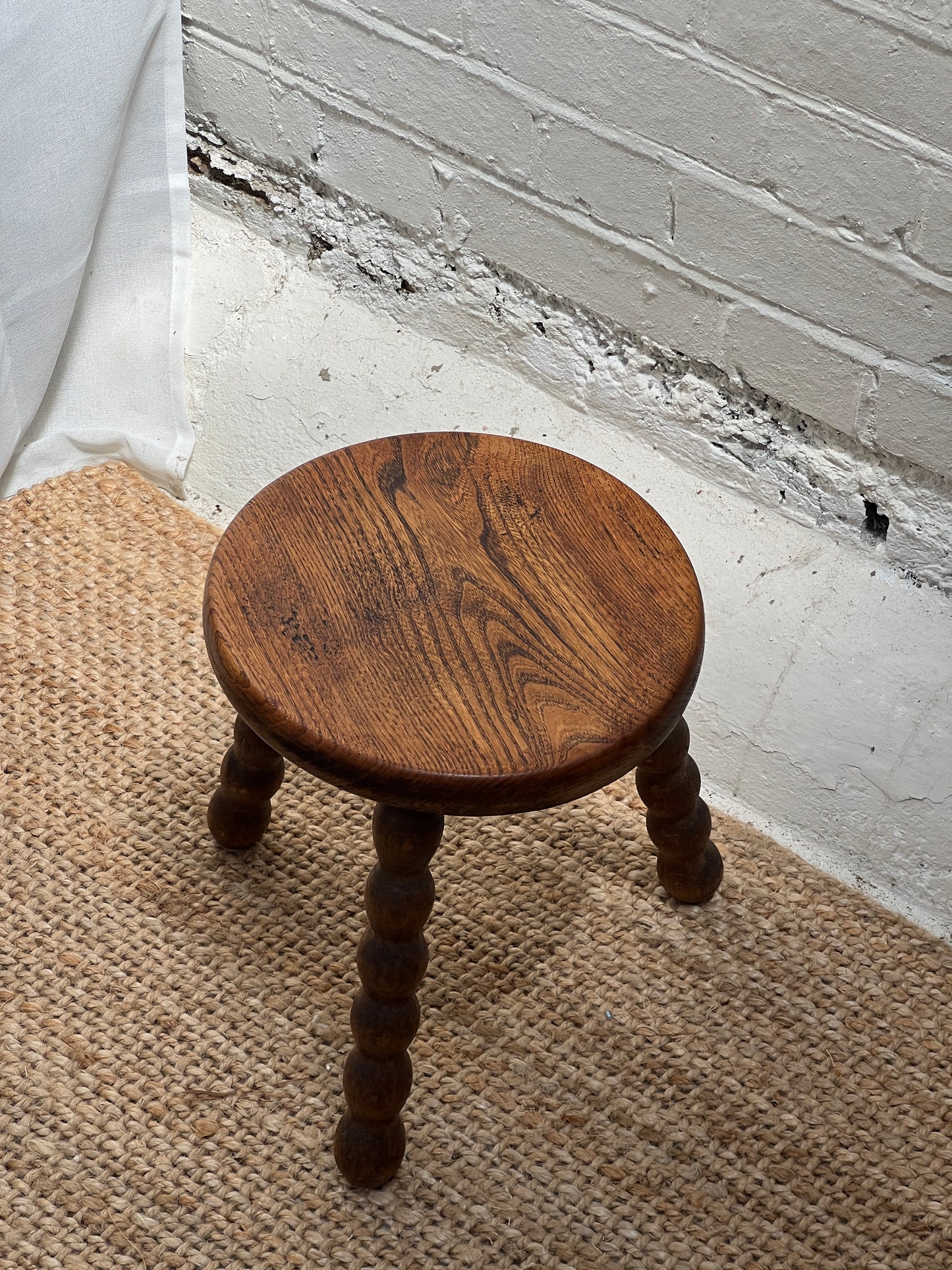 WOODEN BOBBIN STOOL