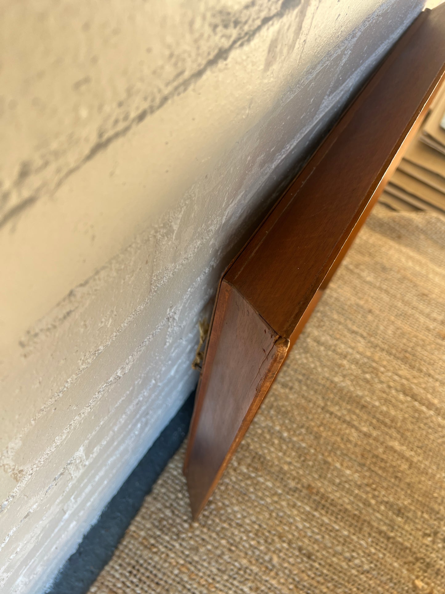 60S MID CENTURY WOODEN MIRROR