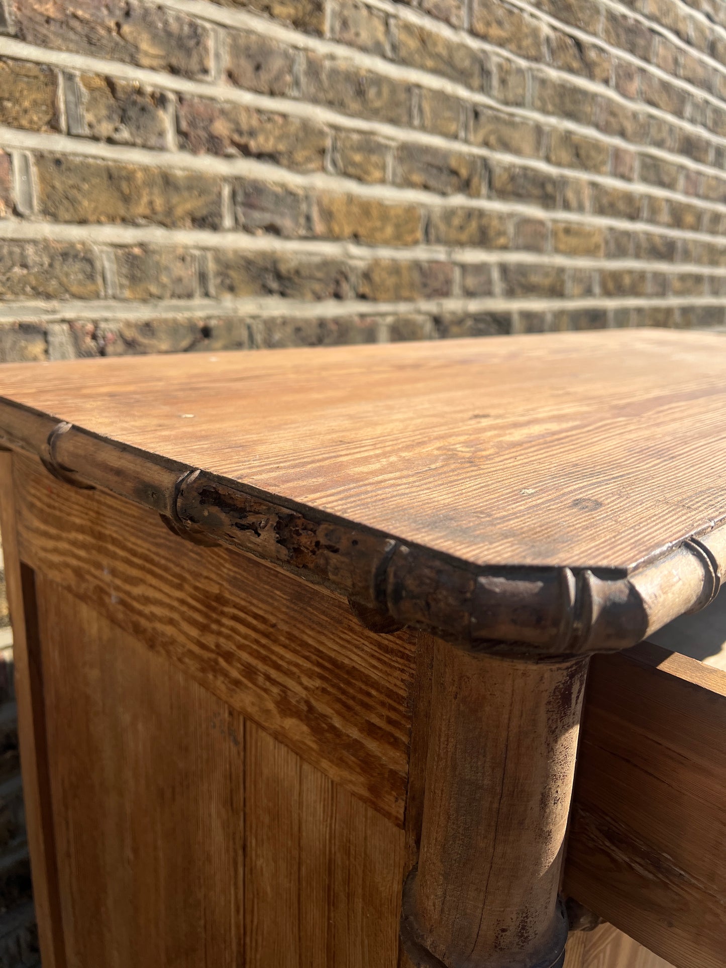 WOODEN FRENCH FAUX BAMBOO CABINET