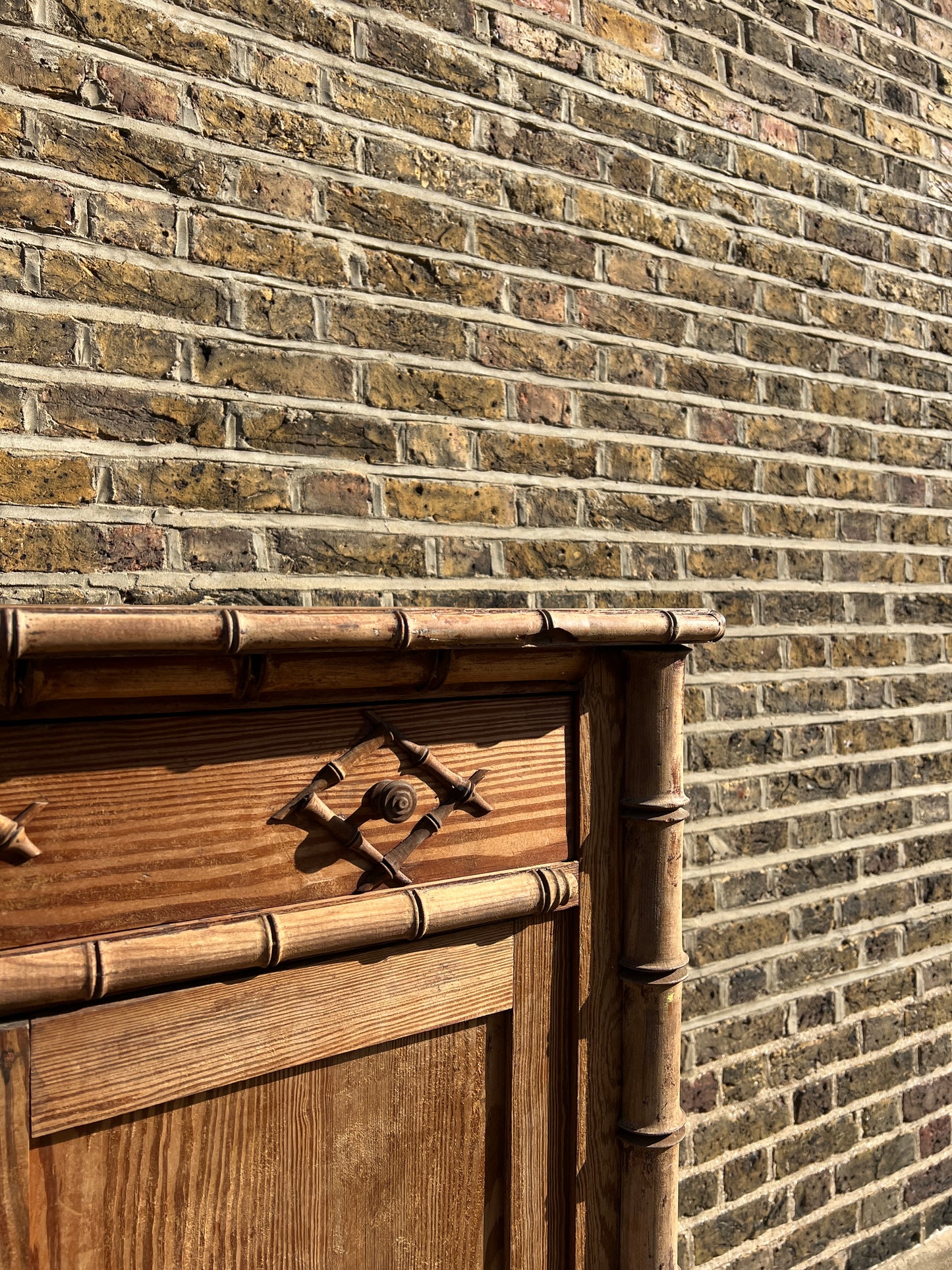 WOODEN FRENCH FAUX BAMBOO CABINET