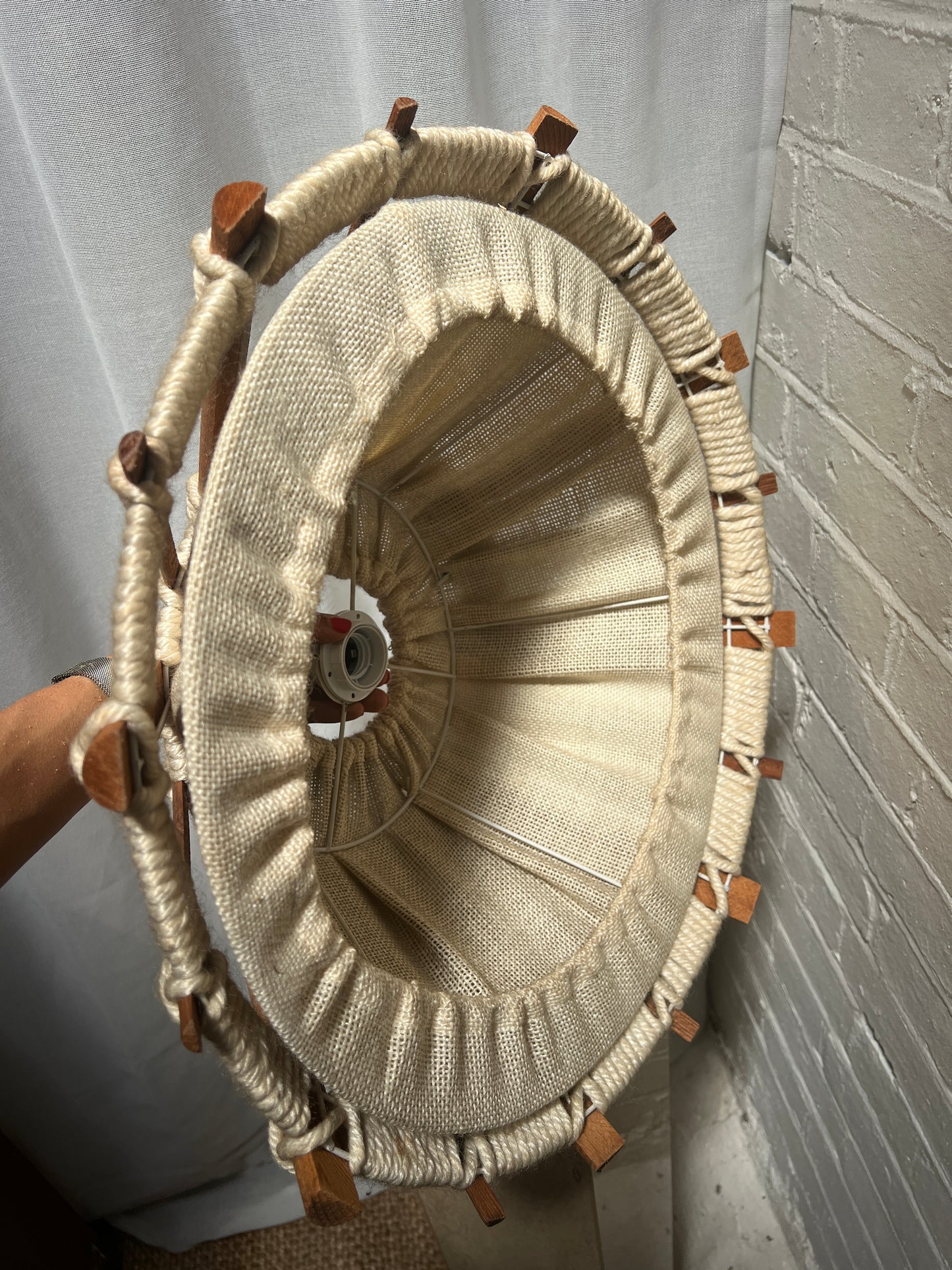 FRENCH 70S WOVEN CEILING PENDANT