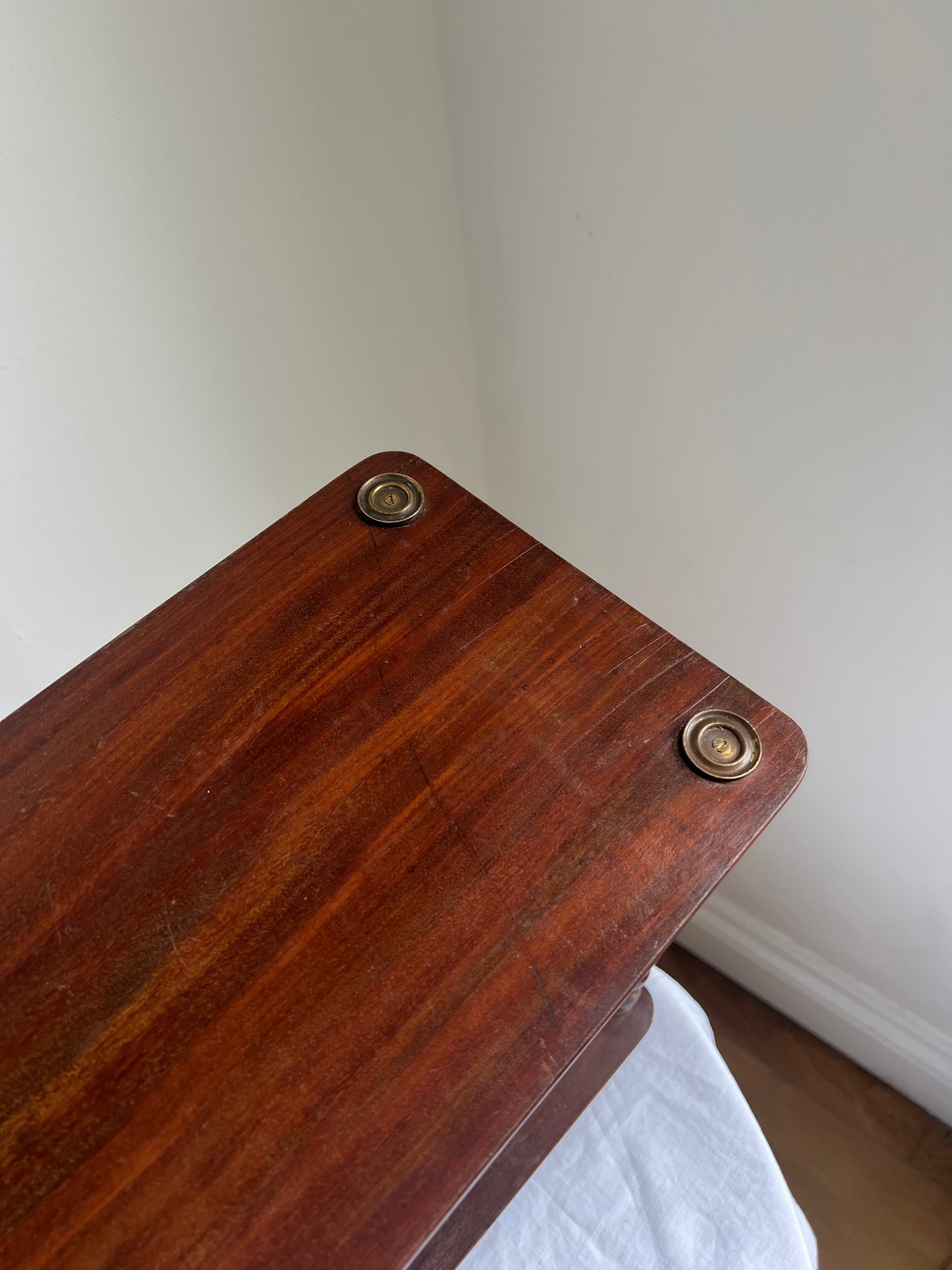 Singular French bobbin wall shelf