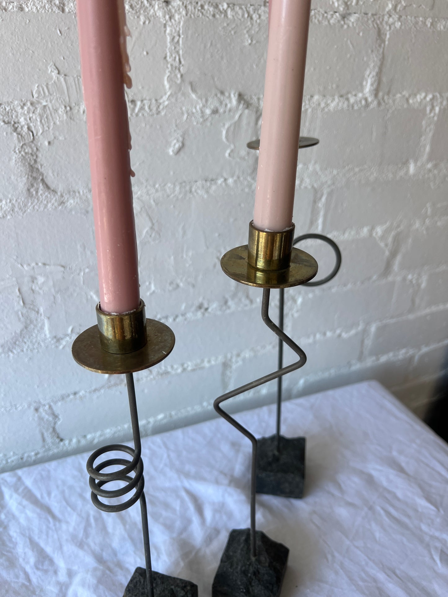 80S IKEA TRIO OF CANDLE HOLDERS