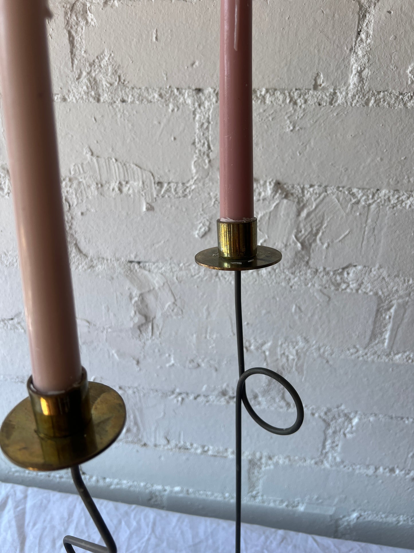 80S IKEA TRIO OF CANDLE HOLDERS