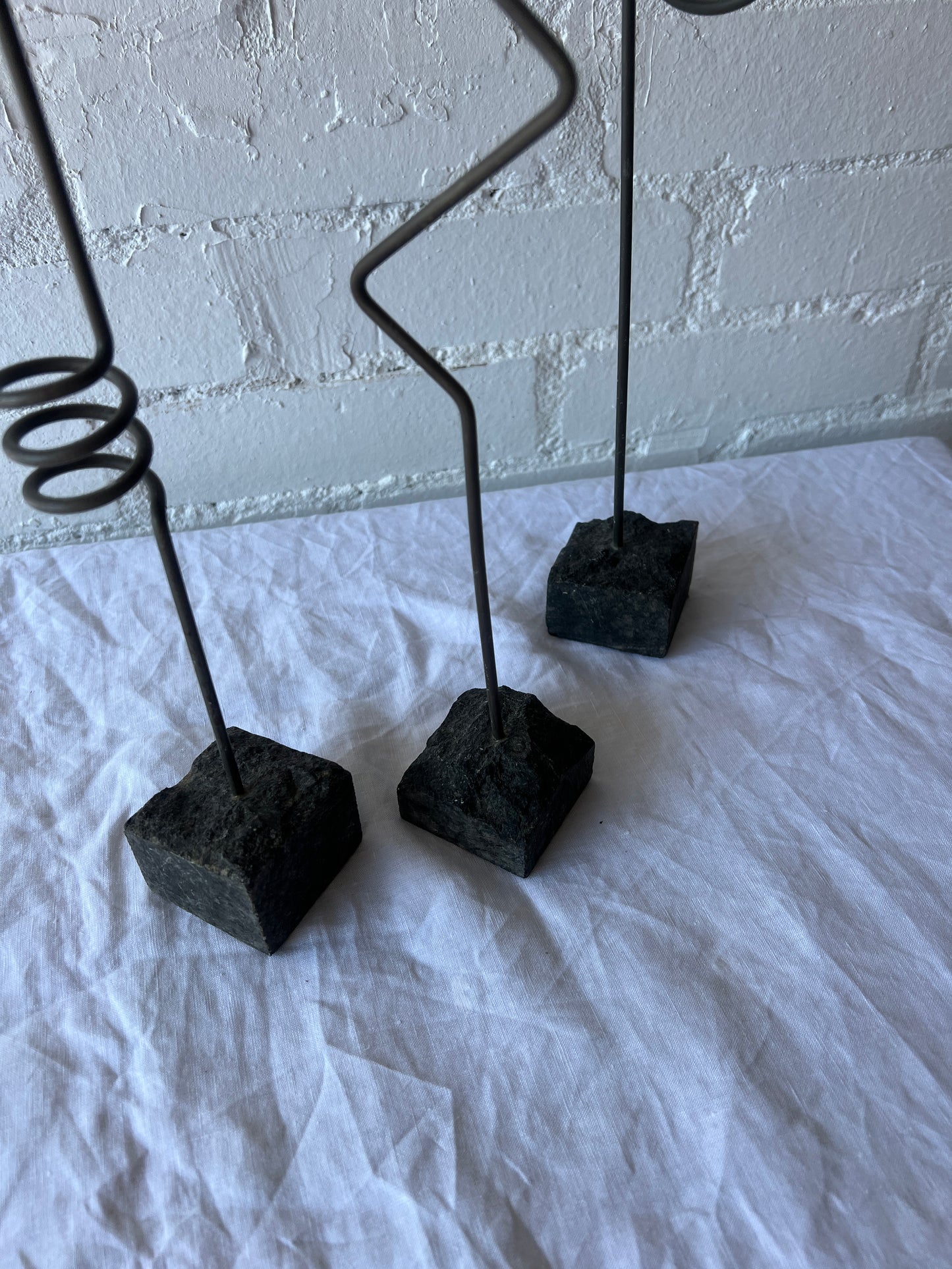 80S IKEA TRIO OF CANDLE HOLDERS
