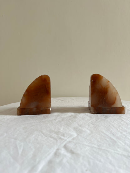 PAIR OF ONYX ART DECO BOOK ENDS