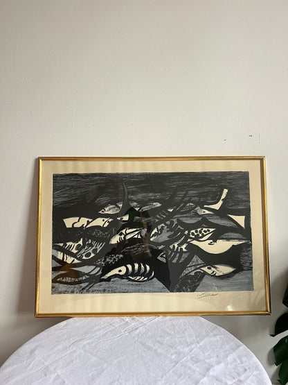 SWEDISH SHRIMP LITHOGRAPH