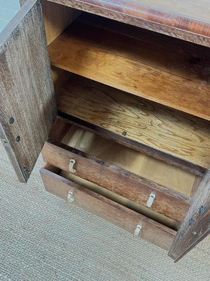 ART DECO LIMED OAK CABINET