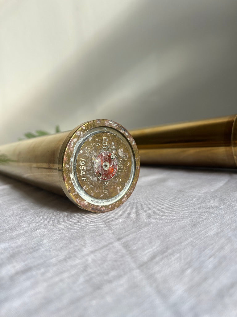 Single brass artillery case / vase