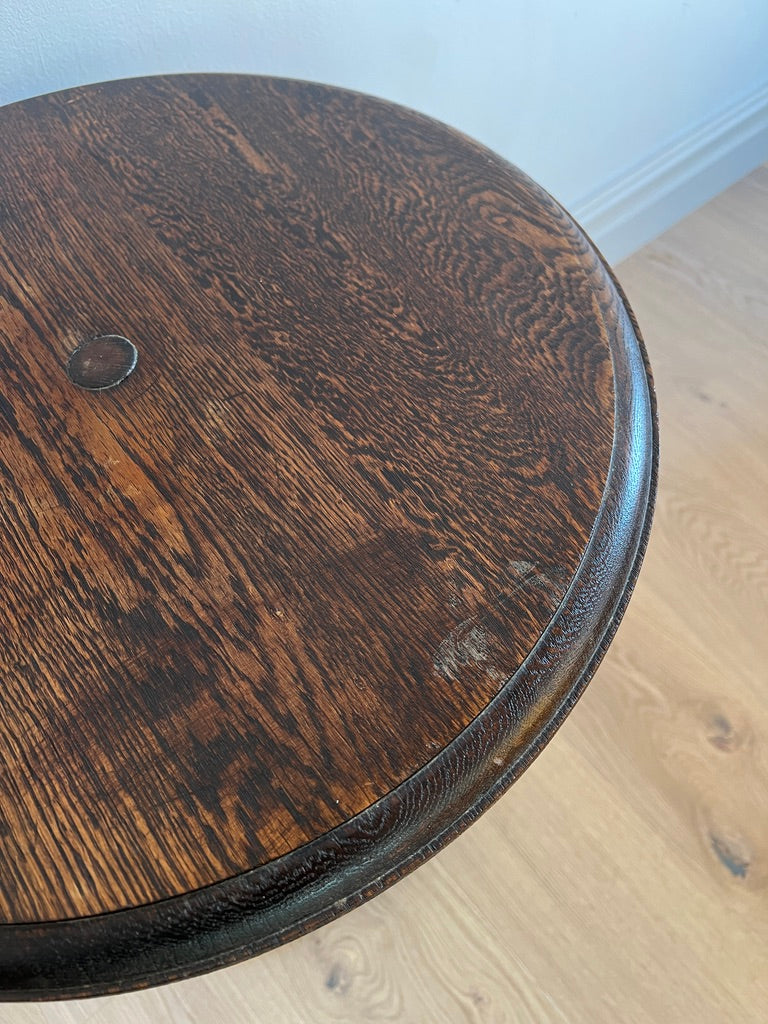 LOW WOODEN CIRCULAR SPIRAL COFFEE TABLE