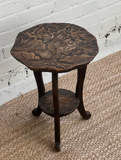 LIBERTY OF LONDON CARVED SIDE TABLE