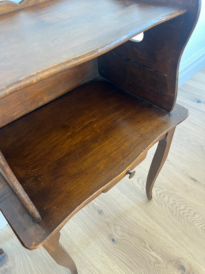 PAIR OF FRENCH WOODEN BEDSIDE TABLES