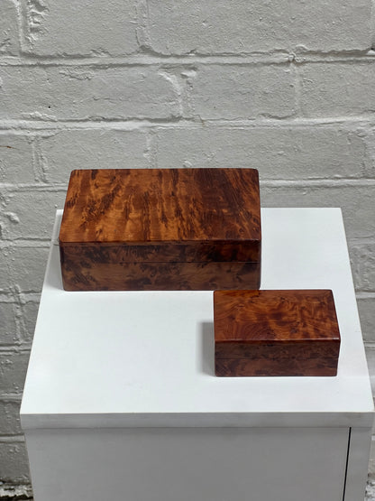 JEWELLERY BURL BOXES