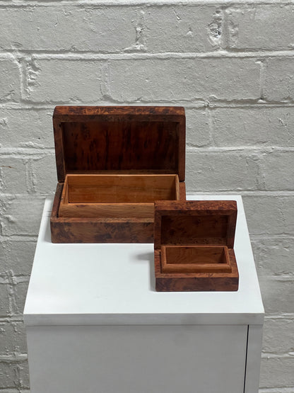 JEWELLERY BURL BOXES