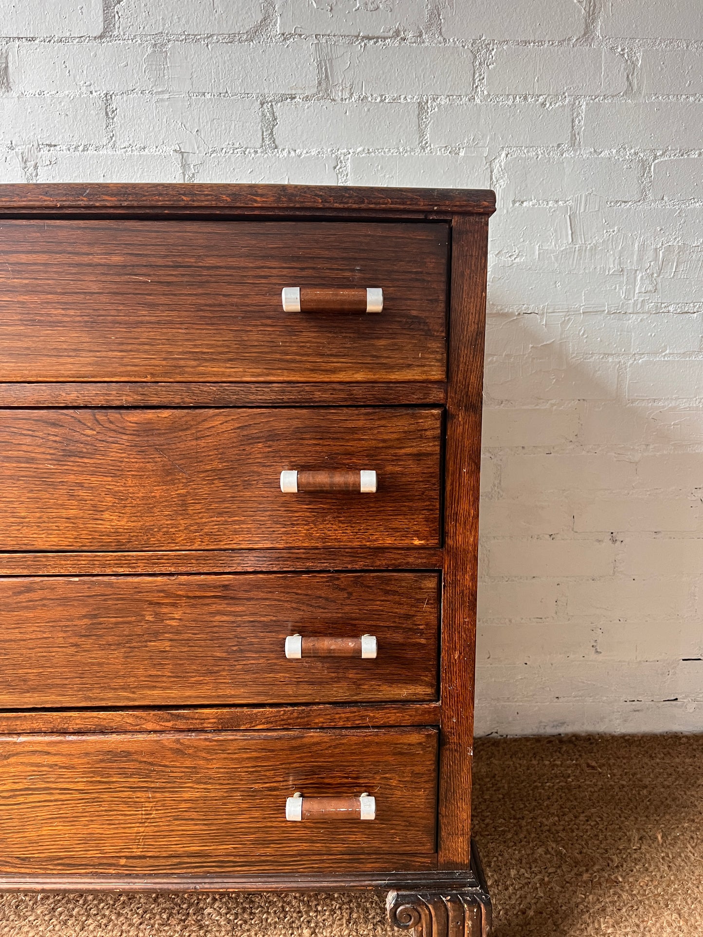 ART DECO CHEST WITH CHROME HANDLES