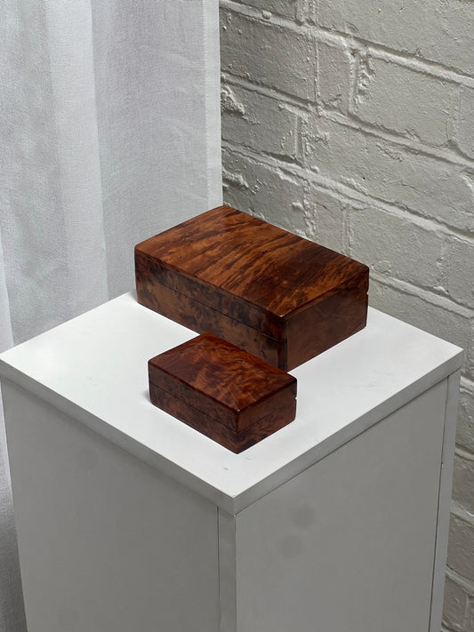 JEWELLERY BURL BOXES