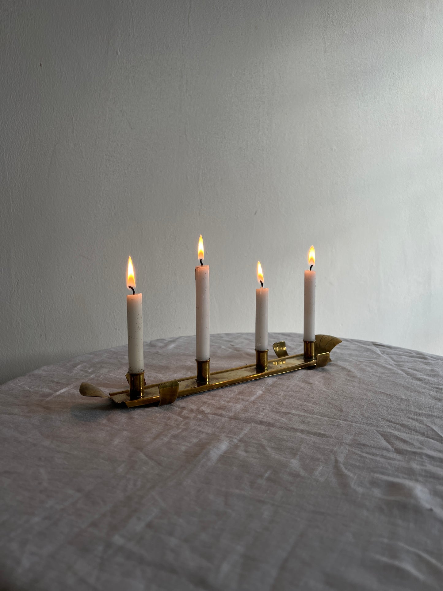 SLIM BRASS CANDLE HOLDER