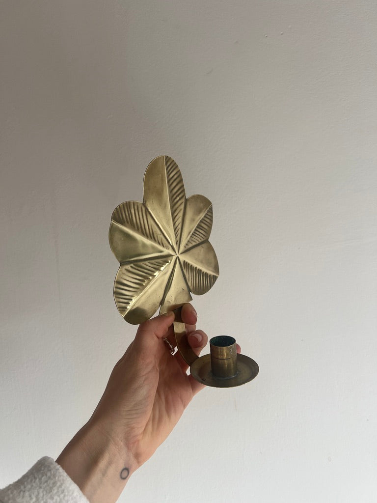 PAIR OF SWEDISH LEAF SCONCES