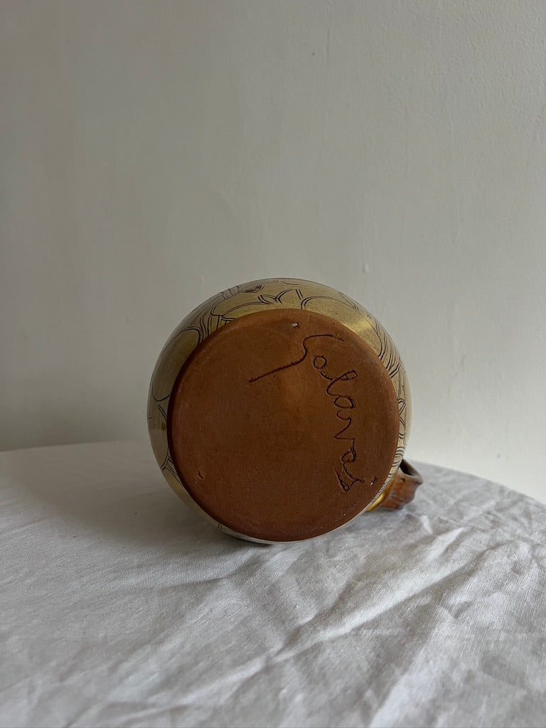 SWEDISH CERAMIC ILLUSTRATED JUG