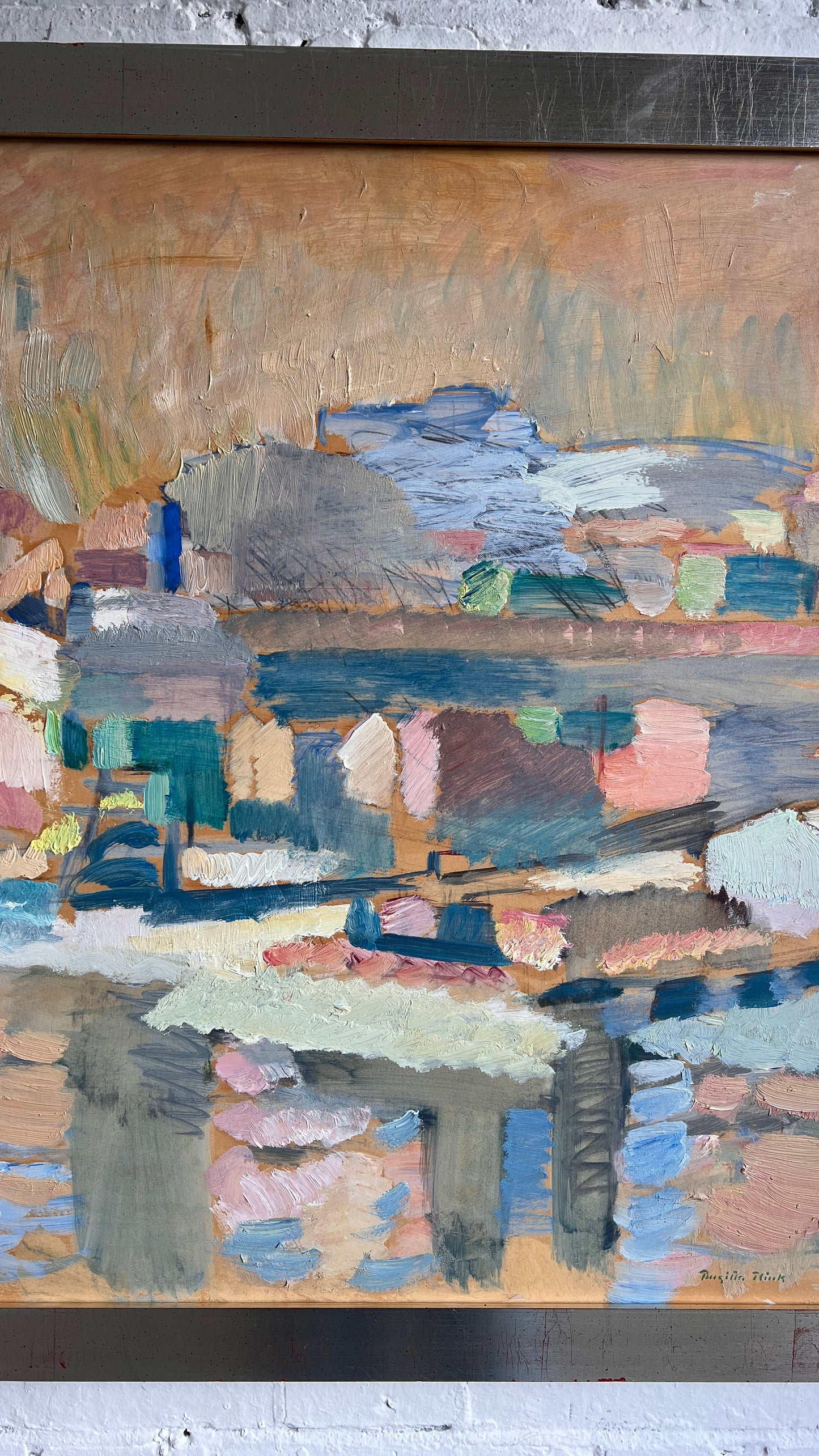 LARGE ABSTRACT OIL PAINTING