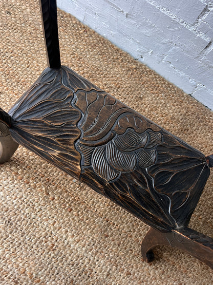 ARTS & CRAFTS CARVED OCCASIONAL TABLE