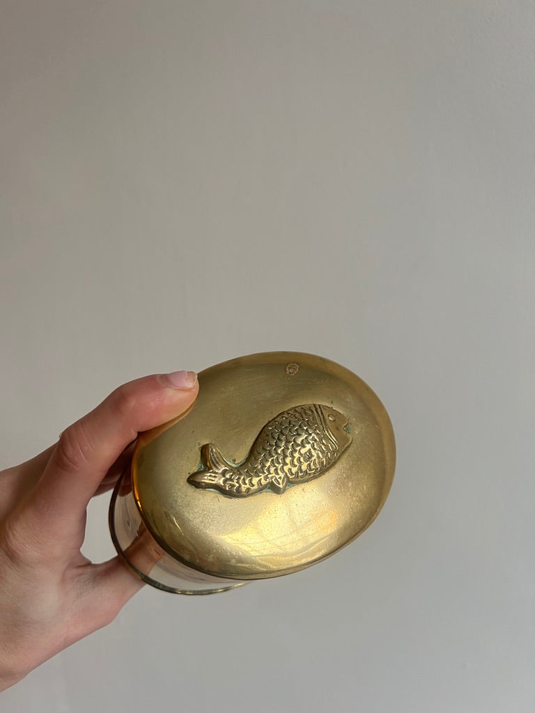 BRASS FISH BOX
