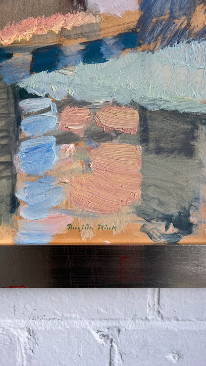 LARGE ABSTRACT OIL PAINTING