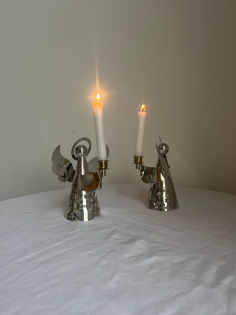 PAIR OF ANGEL CANDLE HOLDERS