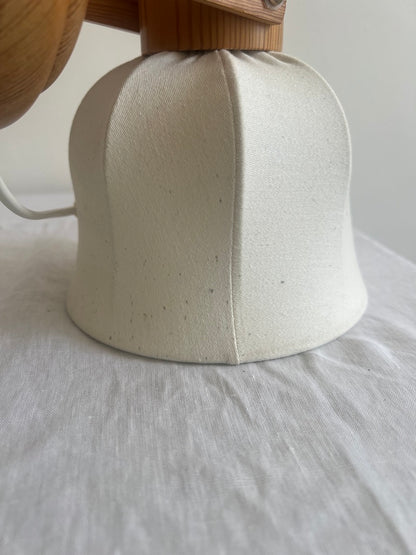 Pair of Swedish cocoon shade pine wall lights