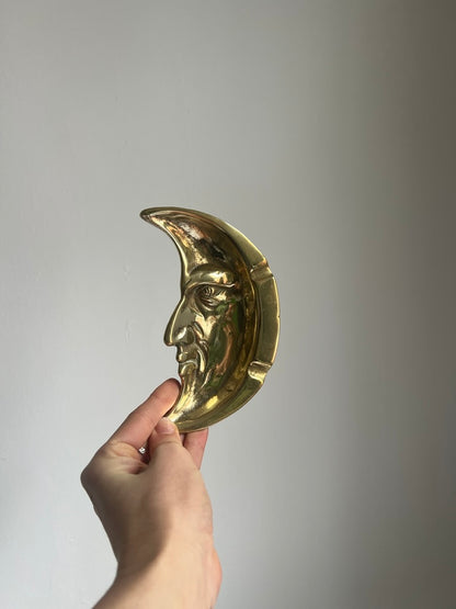 Brass moon crescent decorative dish