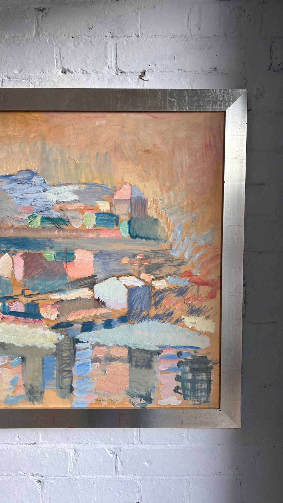 LARGE ABSTRACT OIL PAINTING
