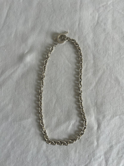 SIMPLE ANCHOR SILVER NECKLACE
