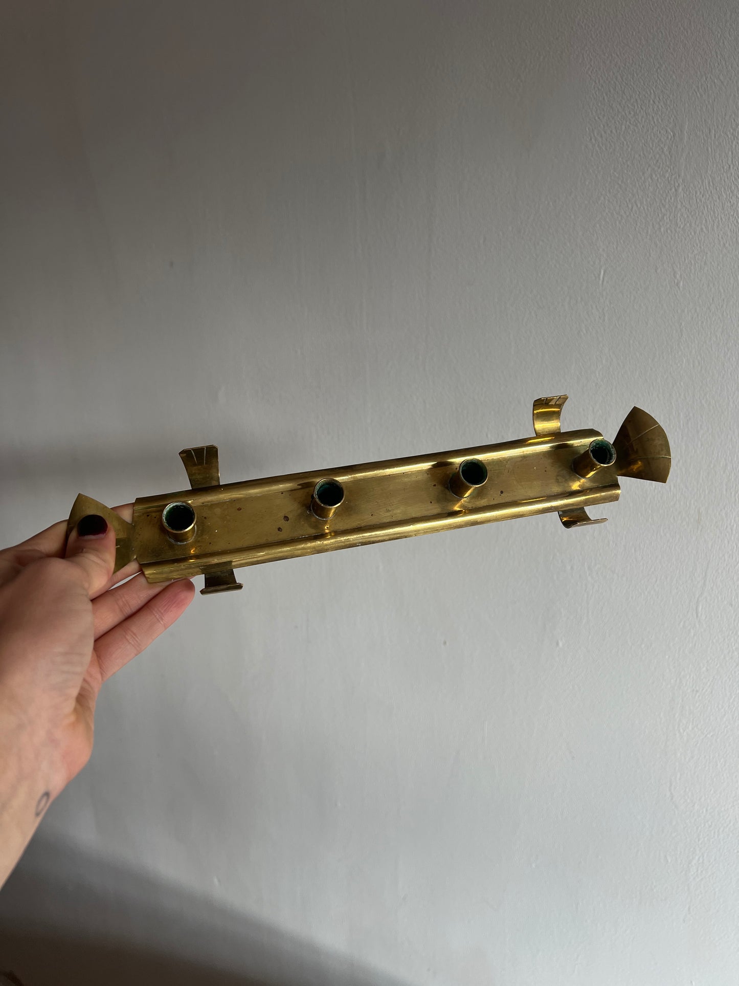 SLIM BRASS CANDLE HOLDER