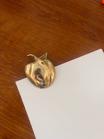 BRASS APPLE PAPER CLIP