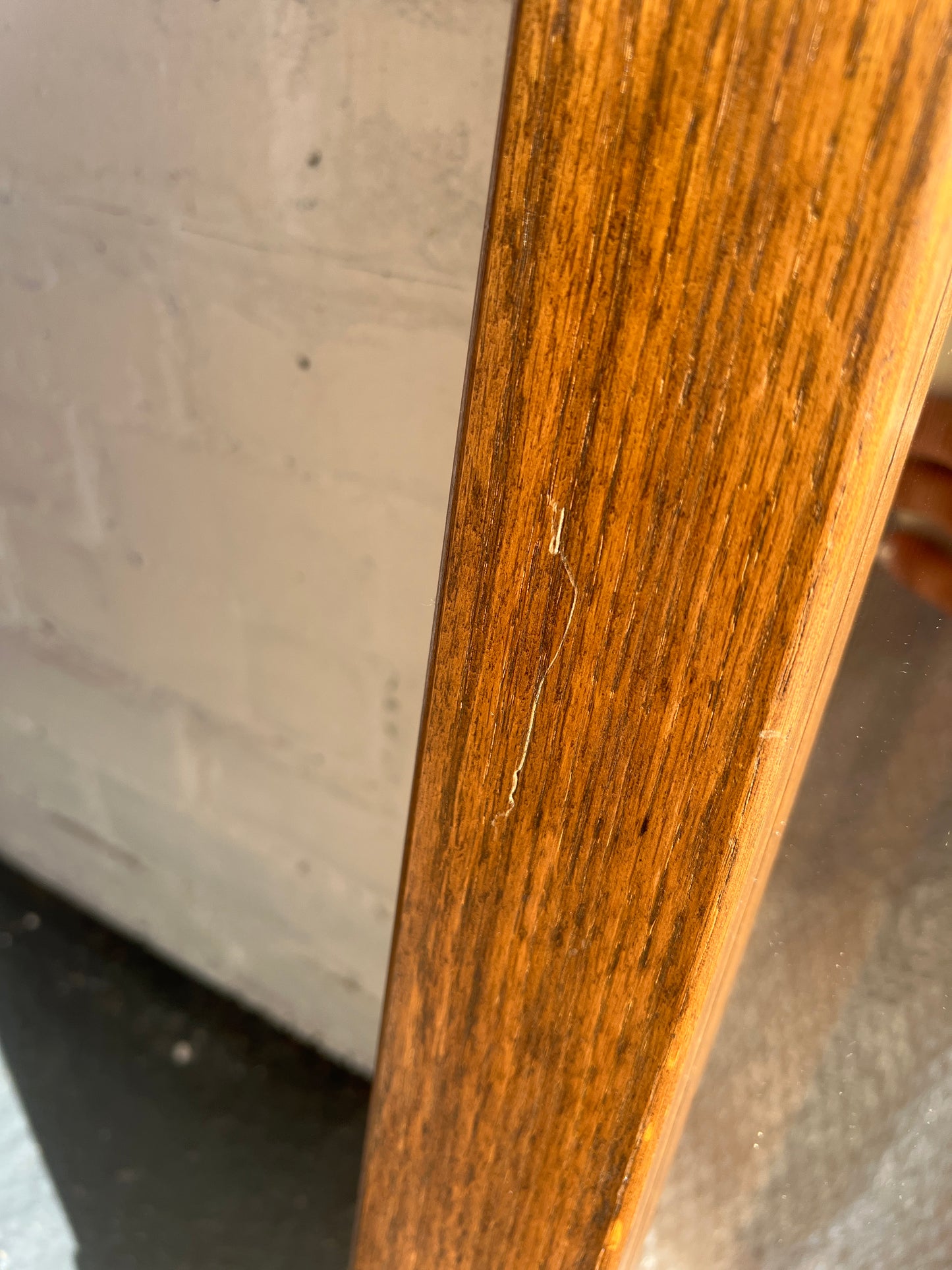 LARGE WOODEN BELGIUM MIRROR