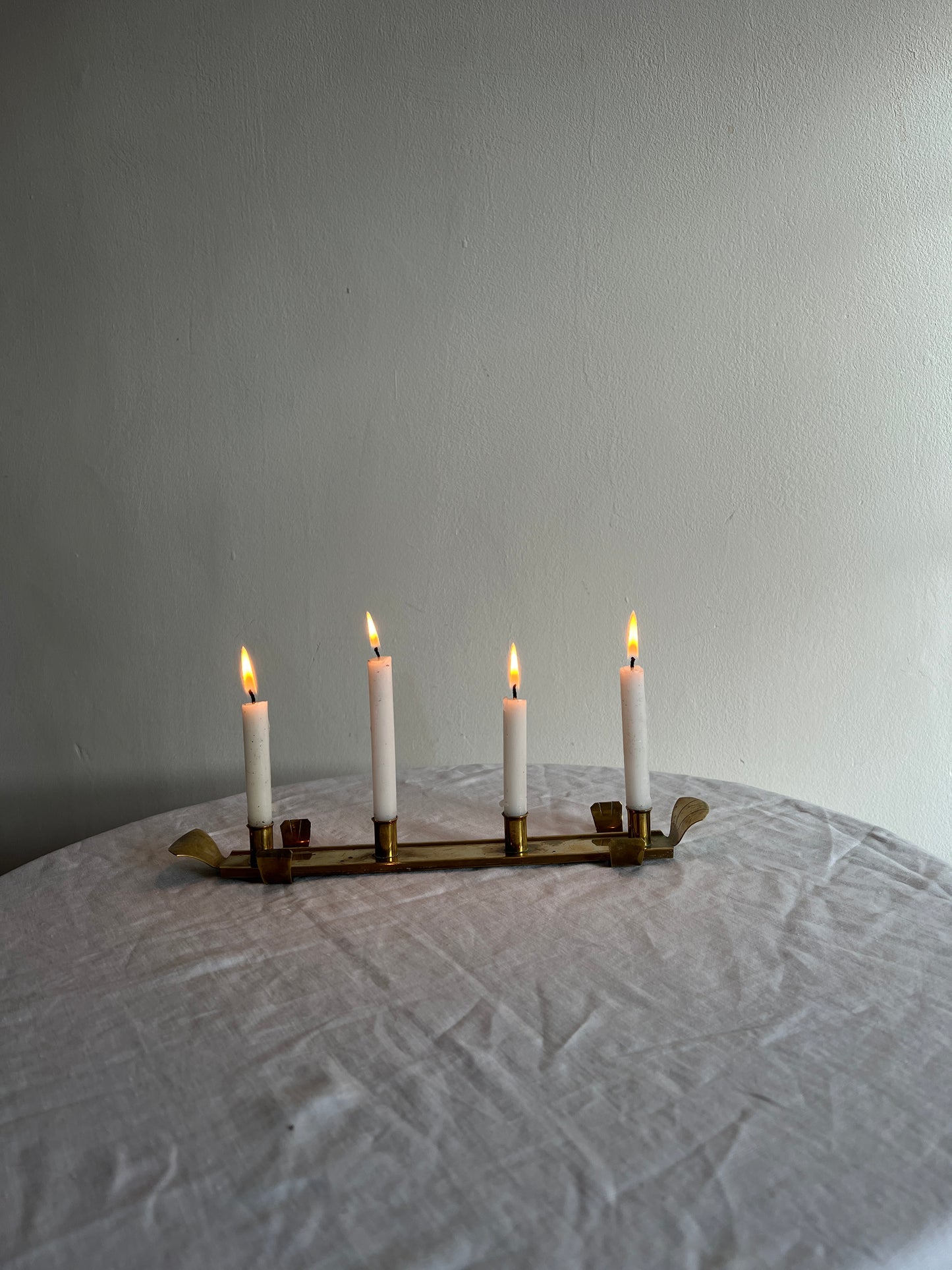 SLIM BRASS CANDLE HOLDER