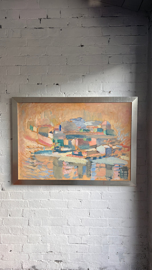 LARGE ABSTRACT OIL PAINTING