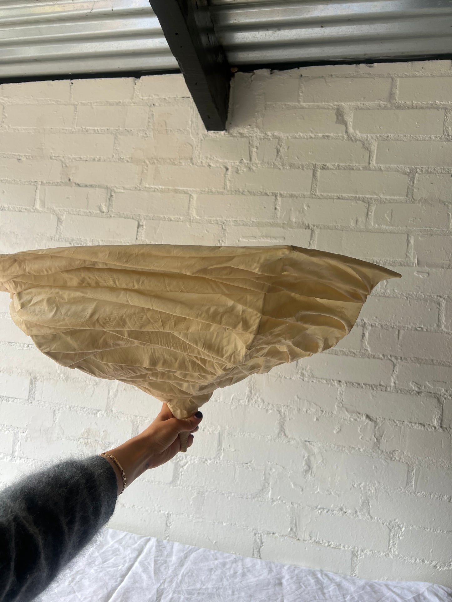 LARGE FRENCH CREAM PENDANT SHADE