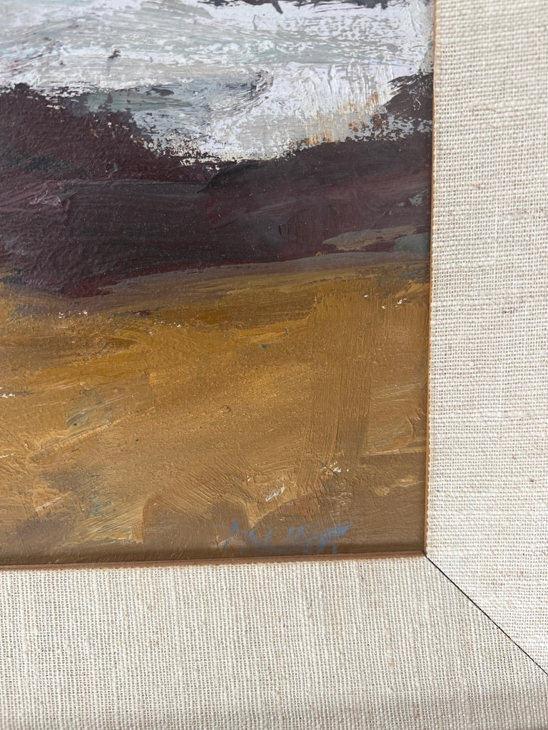 Swedish landscape oil in a wooden frame