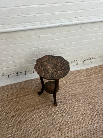LIBERTY OF LONDON CARVED SIDE TABLE