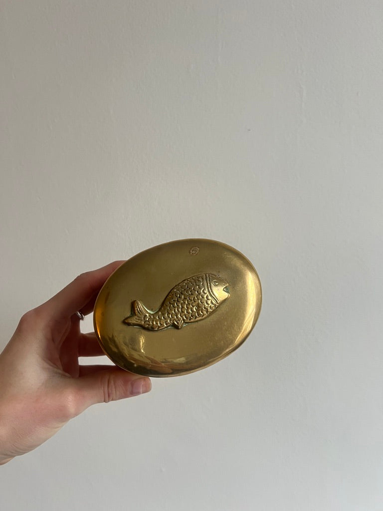BRASS FISH BOX