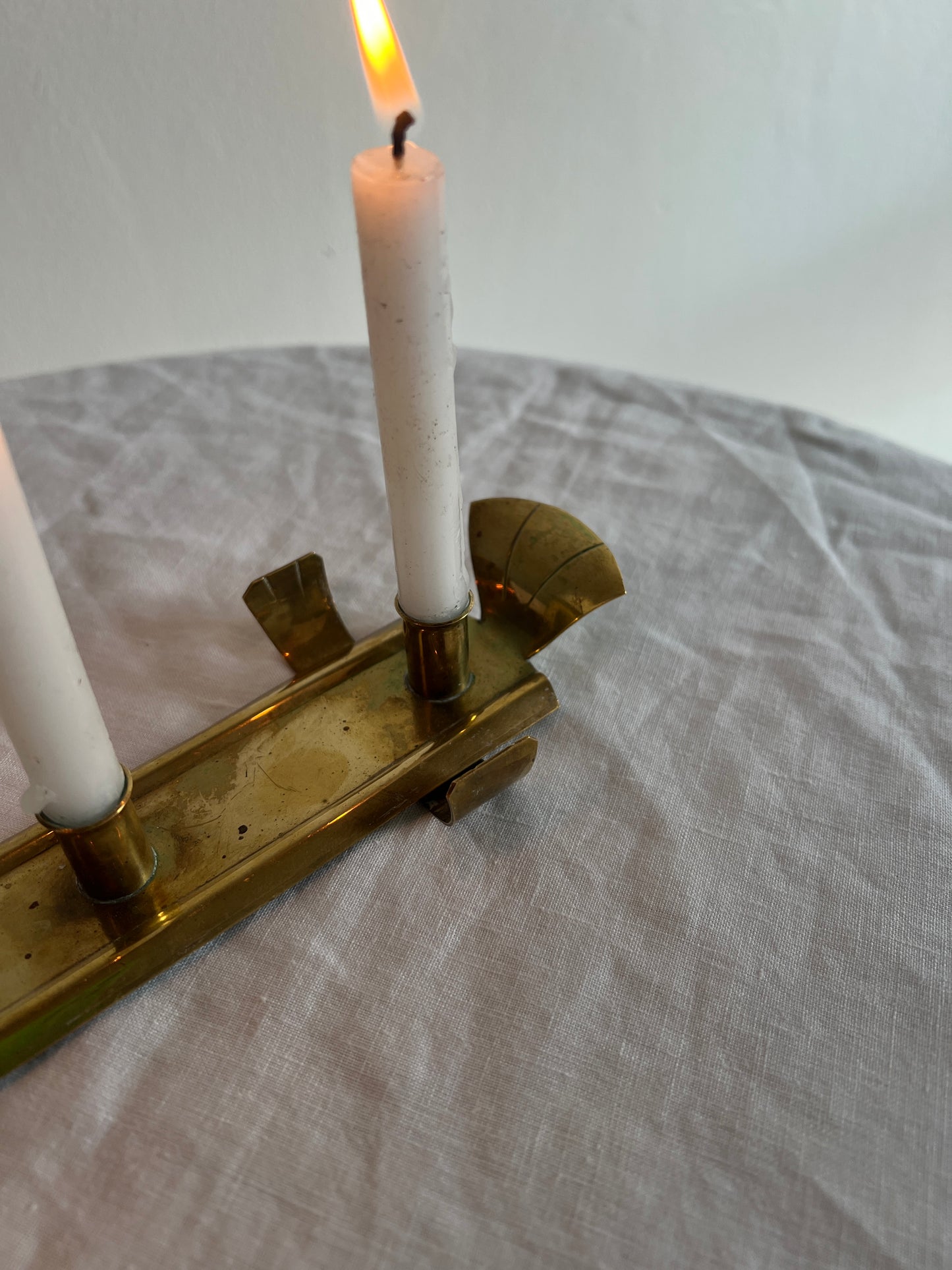 SLIM BRASS CANDLE HOLDER