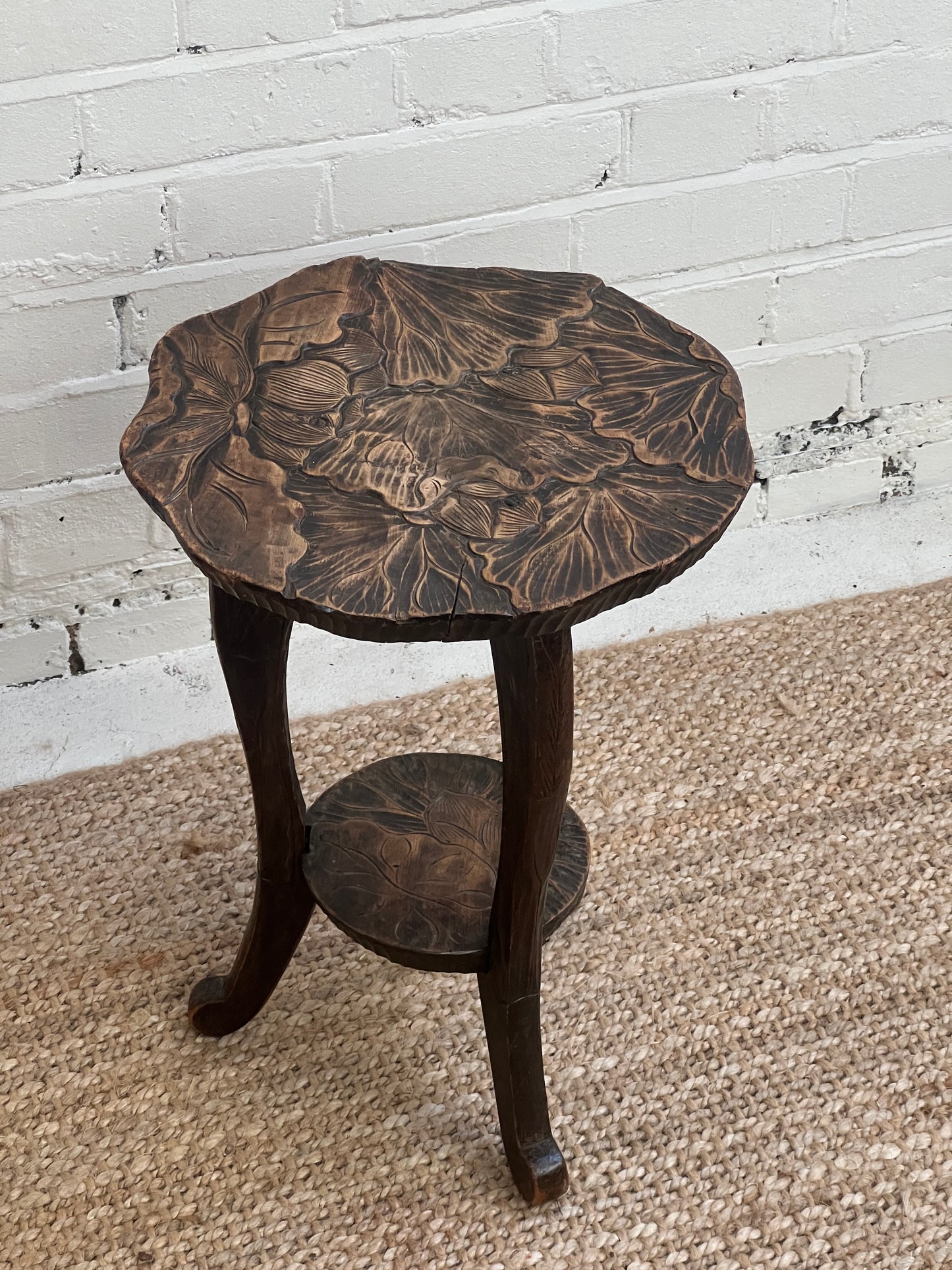 LIBERTY OF LONDON CARVED SIDE TABLE