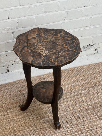 LIBERTY OF LONDON CARVED SIDE TABLE