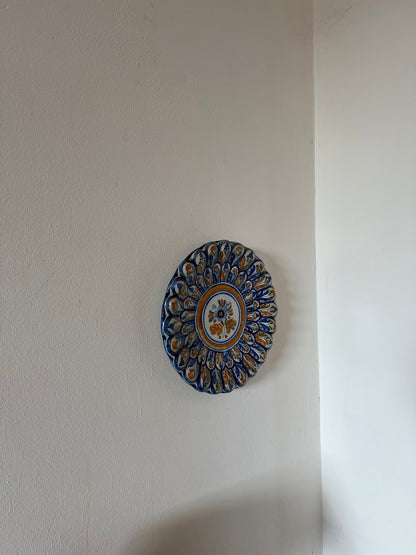 CERAMIC BLUE DECORATIVE WALL PLATE