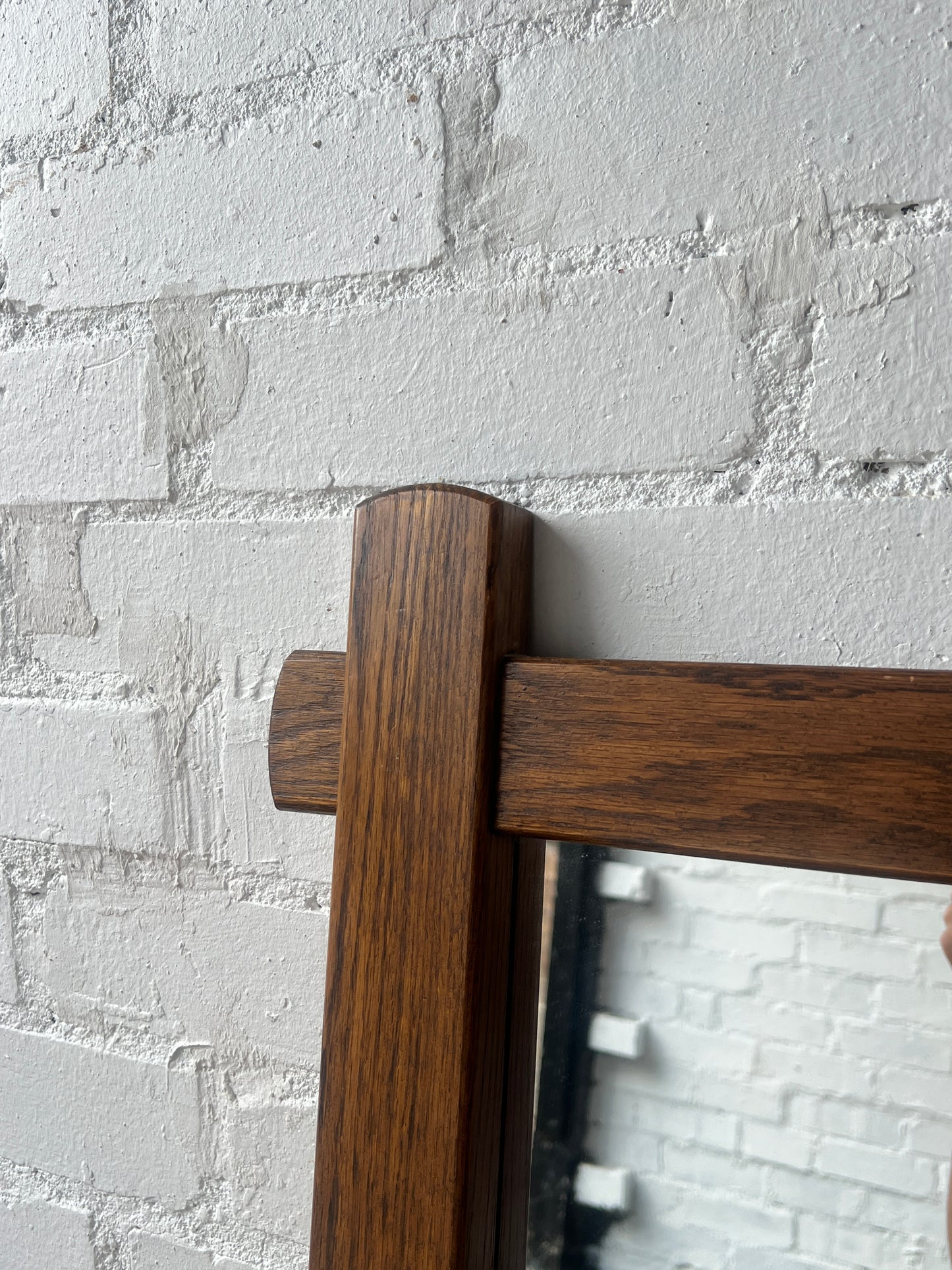 LARGE WOODEN BELGIUM MIRROR