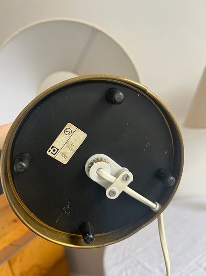 Pair of Mid Century Swedish brass matching table lamps