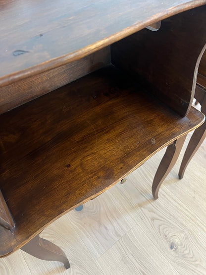PAIR OF FRENCH WOODEN BEDSIDE TABLES