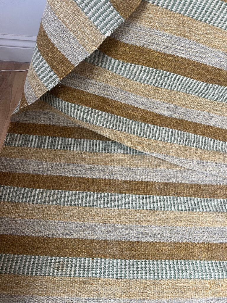 SWEDISH CARAMEL STRIPED WOVEN RUG
