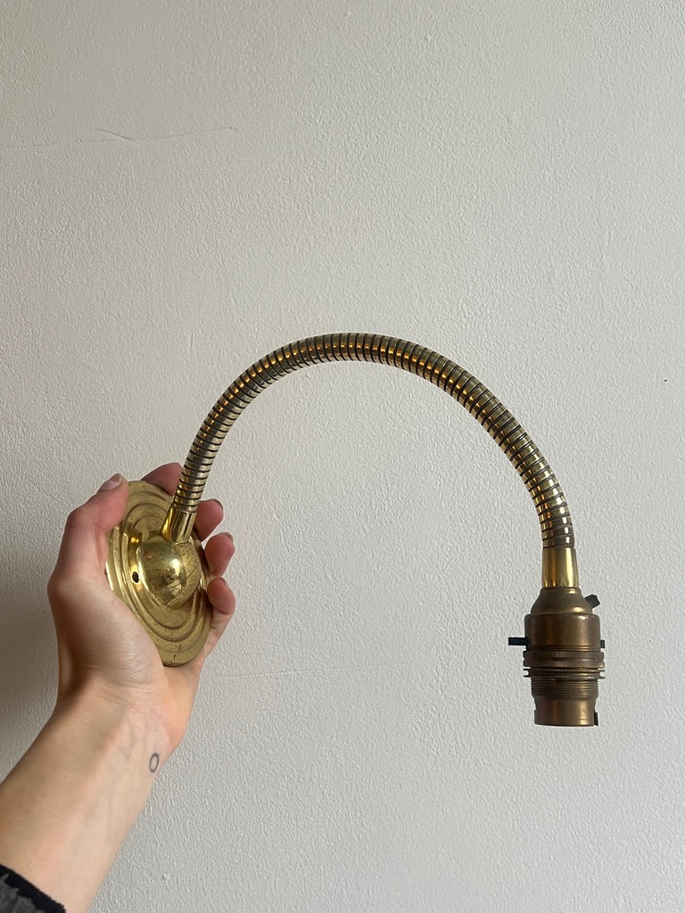 PAIR OF BRASS BENDABLE WALL LIGHTS